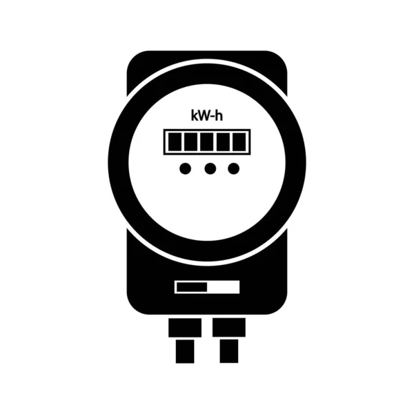 Elektrische Meter Pictogram Logo Vector Ontwerp Template — Stockvector