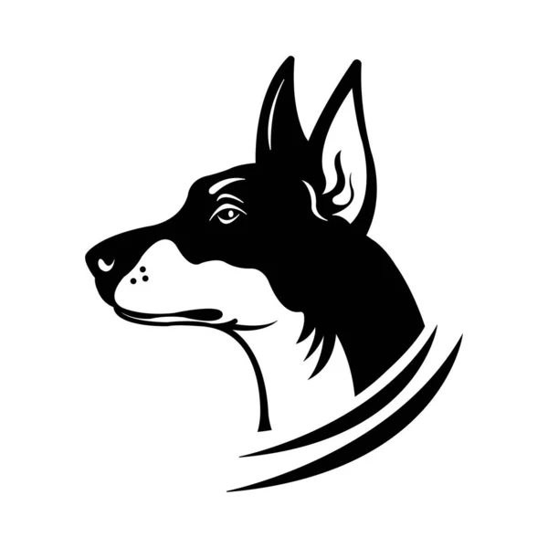 Ikona Głowy Psa Wektor Logo Szablon Projektu — Wektor stockowy