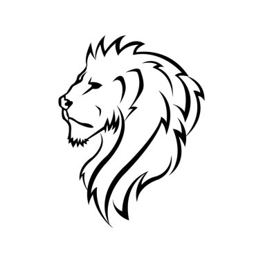 lion head icon logo vector design template clipart