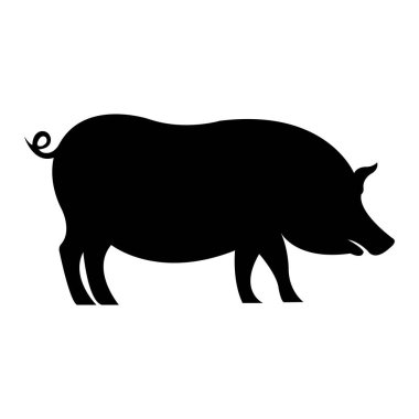 Domuz simgesi logo vektör tasarım şablonu