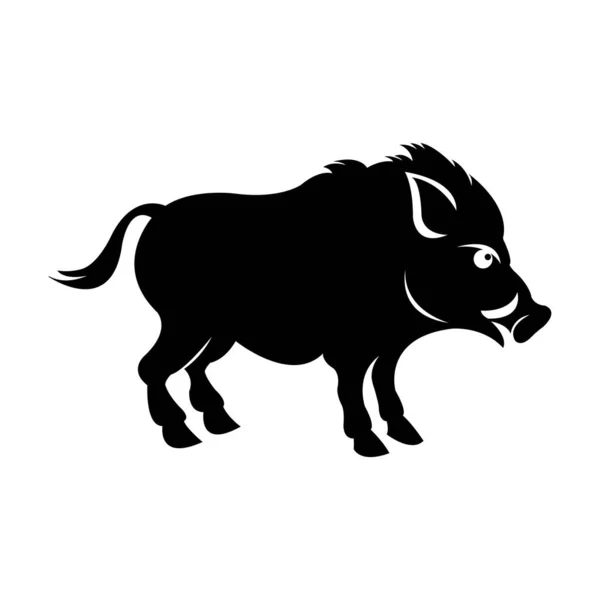Domuz Simgesi Logo Vektör Tasarım Şablonu — Stok Vektör