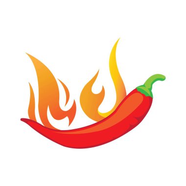 chili simgesi logo vektör tasarım şablonu