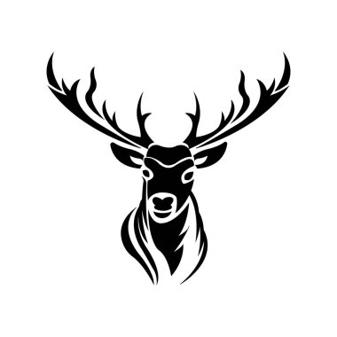 deer head icon logo vector design template