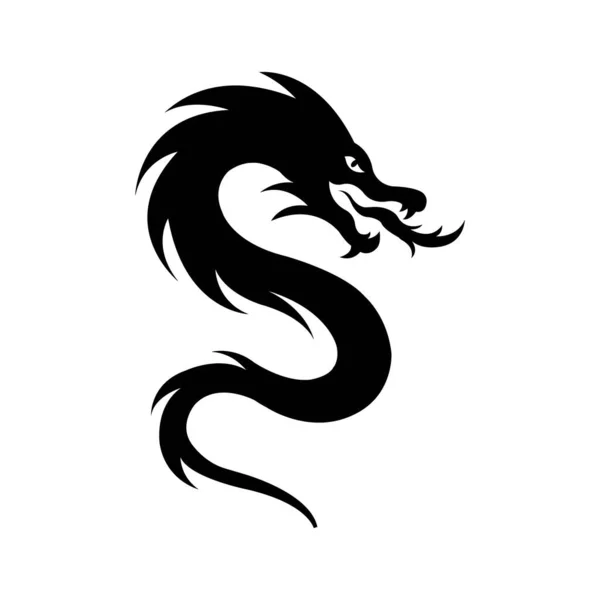 Dragon Icon Logo Vector Design Template — Stok Vektör