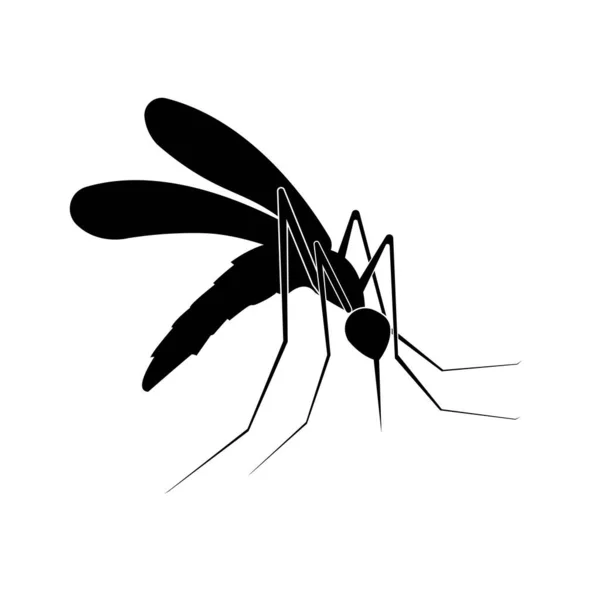 Mosquito Icon Logo Vector Design Template — Vetor de Stock