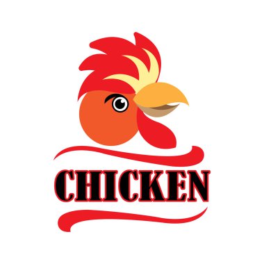 tavuk simgesi logo vektör tasarım şablonu