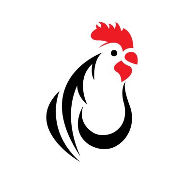 tavuk simgesi logo vektör tasarım şablonu