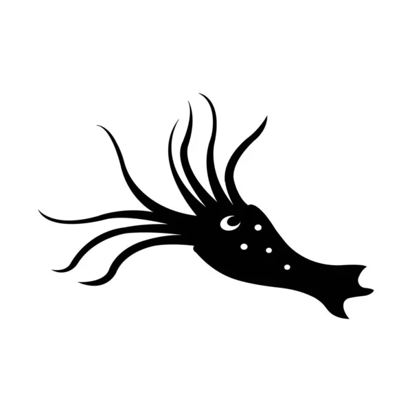 Шаблон Векторного Дизайна Логотипа Кальмара — стоковый вектор