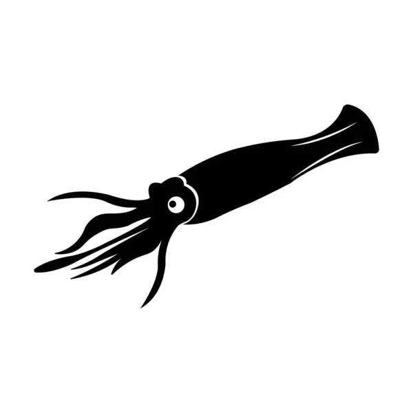 Squid Icon Logo Vector Design Template — Stock Vector