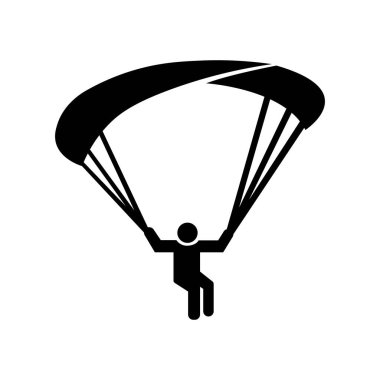parachute icon logo vector design template