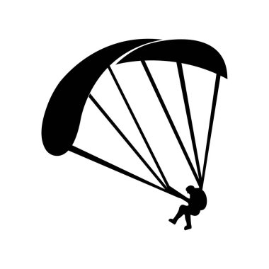 parachute icon logo vector design template