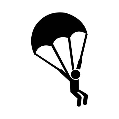 parachute icon logo vector design template