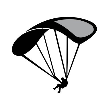 parachute icon logo vector design template