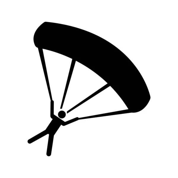 Parachute Icon Logo Vector Design Template — Vetor de Stock