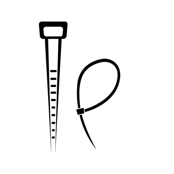 Modèle Conception Vectorielle Logo Icône Cravate Câble — Image vectorielle