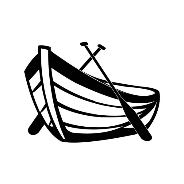 Векторный Шаблон Логотипа Каноэ — стоковый вектор