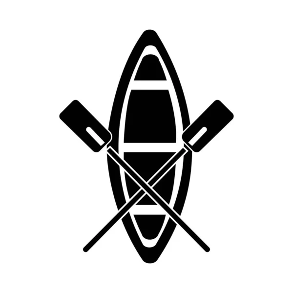 Modello Design Vettoriale Logo Icona Canoa — Vettoriale Stock