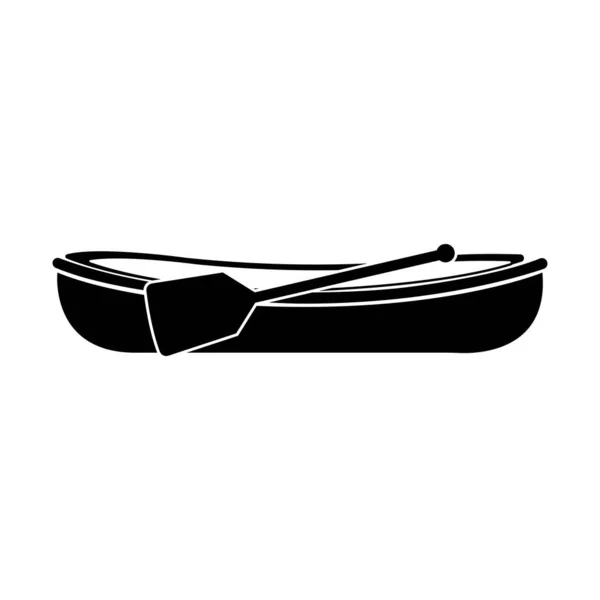 独木舟图标矢量设计模板 — 图库矢量图片