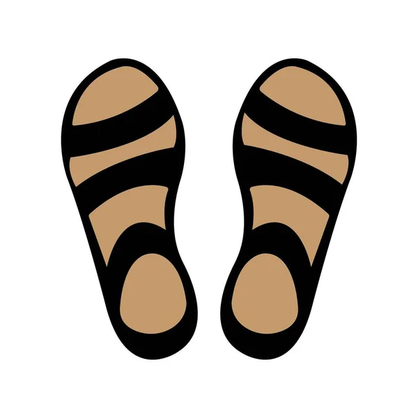Modello Disegno Vettoriale Icona Pantofole — Vettoriale Stock