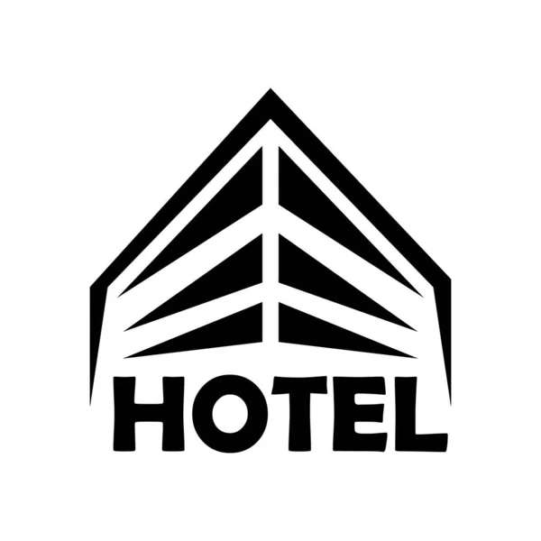 Šablona Návrhu Vektoru Ikon Hotelu — Stockový vektor