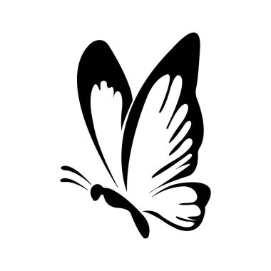 Kelebek simgesi logo vektör tasarım şablonu
