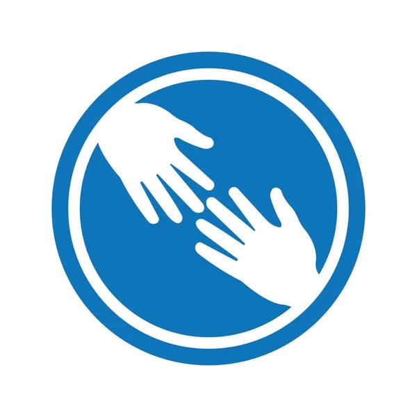 Ícone Mão Modelo Design Vetor Logotipo — Vetor de Stock