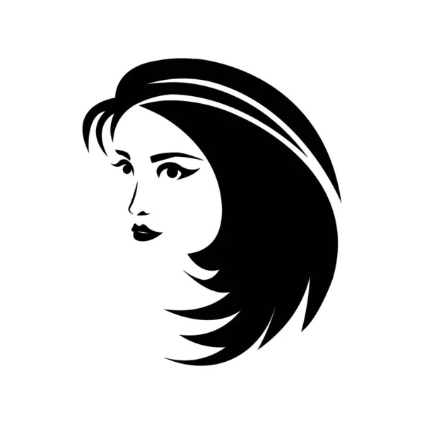 Γυναίκα Εικονίδιο Λογότυπο Διάνυσμα Πρότυπο Σχεδιασμού — Διανυσματικό Αρχείο