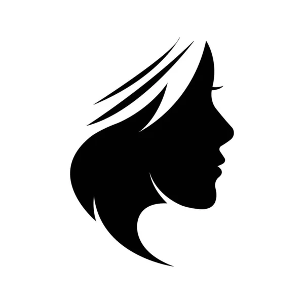 Γυναίκα Εικονίδιο Λογότυπο Διάνυσμα Πρότυπο Σχεδιασμού — Διανυσματικό Αρχείο
