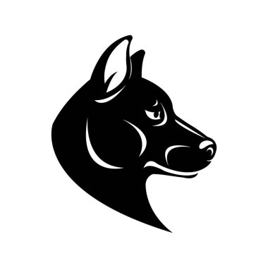 köpek başı ikon vektör tasarım şablonu