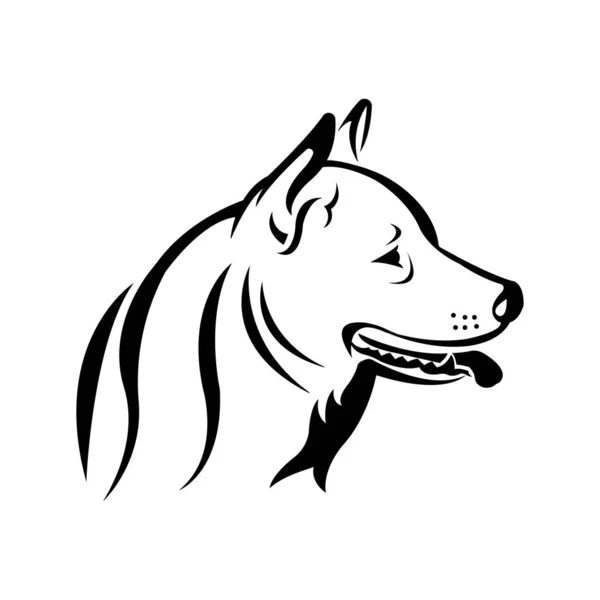 Dog Head Icon Vector Design Template — Stock Vector