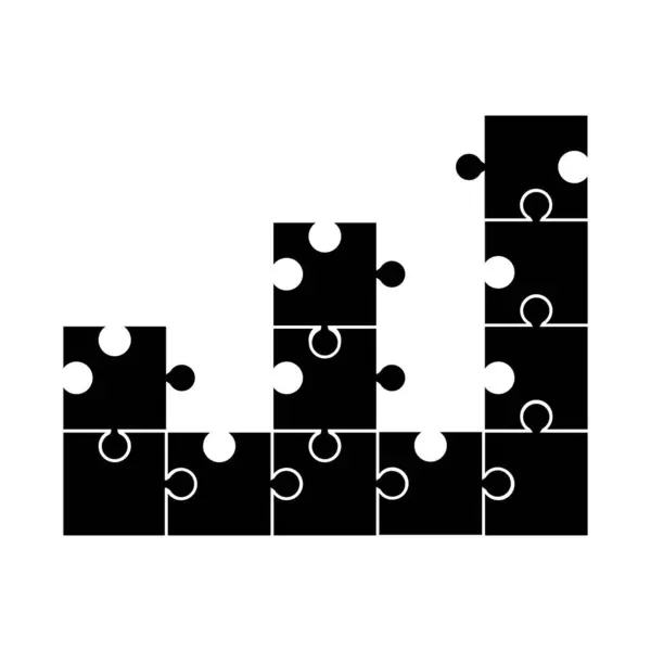 Šablona Návrhu Vektoru Pole Puzzle — Stockový vektor