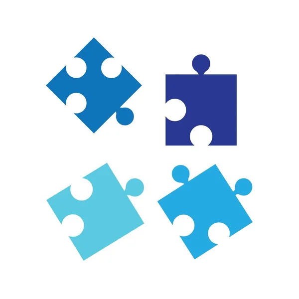 Boîte Puzzle Icône Vectoriel Modèle Conception — Image vectorielle