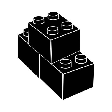 yapı blokları ikon vektör tasarım şablonu