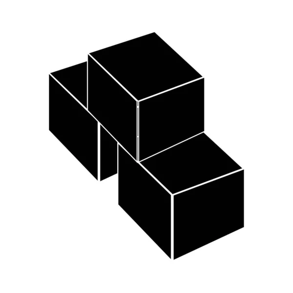 Building Blocks Icon Vector Design Template — Stock Vector