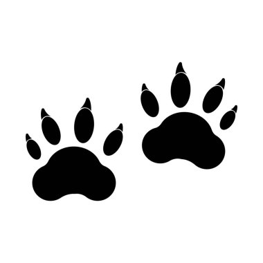 Kaplan ayak izi ikonu vektör tasarım şablonu