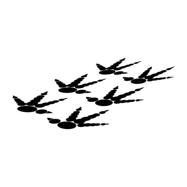 Шаблон Векторного Дизайна Иконок Куриных Следов — стоковое фото