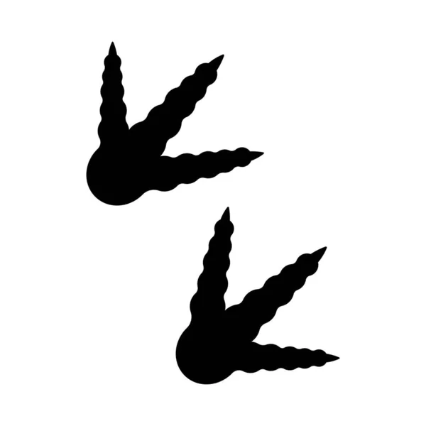 Huhn Fußabdrücke Symbol Vektor Design Vorlage — Stockfoto