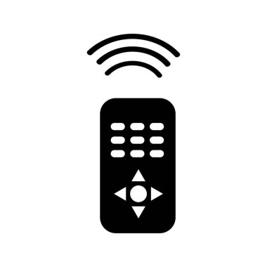 Uzaktan kontrol simgesi logo vektör tasarım şablonu