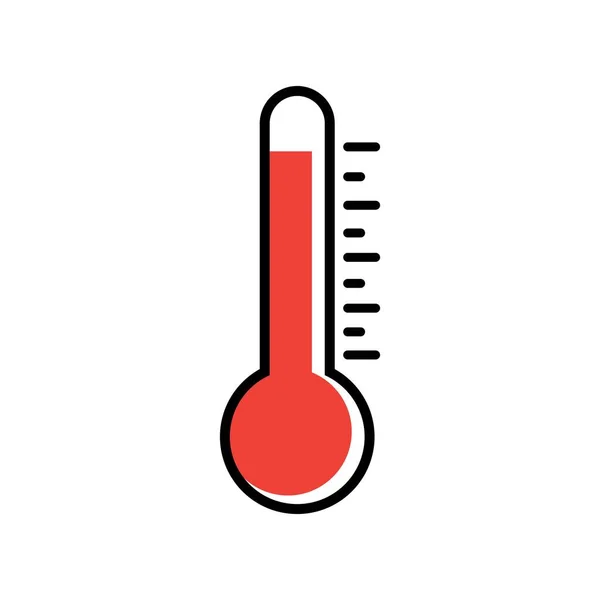 Modelo Design Vetor Logotipo Ícone Temperatura Quente — Vetor de Stock