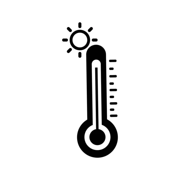 Forró Hőmérséklet Ikon Logó Vektor Tervezési Sablon — Stock Vector