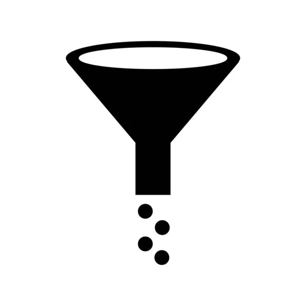 Ícone Funil Água Modelo Design Vetor Logotipo — Vetor de Stock