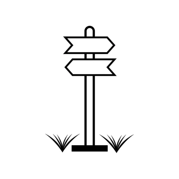 Direzione Cartello Icona Logo Modello Progettazione Vettoriale — Vettoriale Stock
