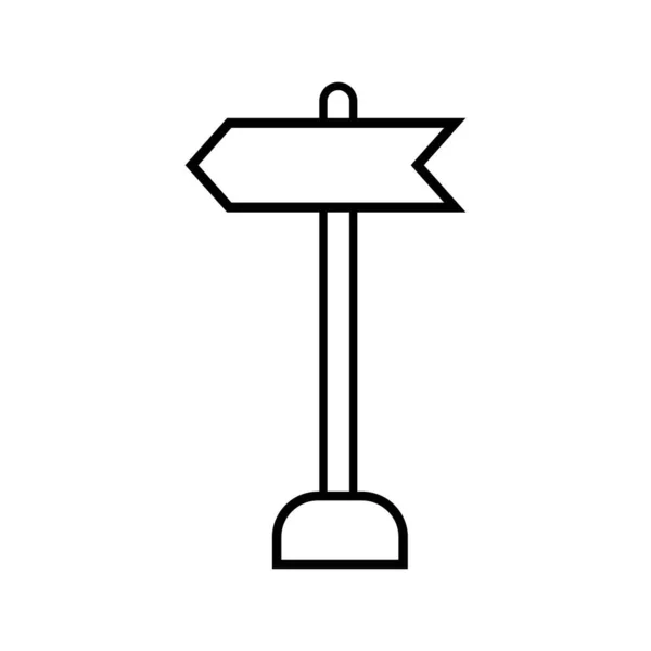 Direction Signboard Icon Logo Vector Design Template — Stock Vector
