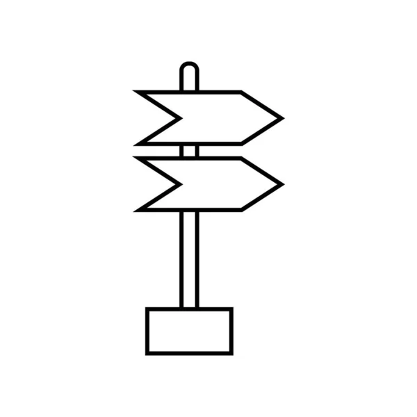 Direzione Cartello Icona Logo Modello Progettazione Vettoriale — Vettoriale Stock