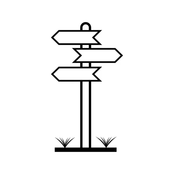 方向看板アイコンロゴベクトルデザインテンプレート — ストックベクタ