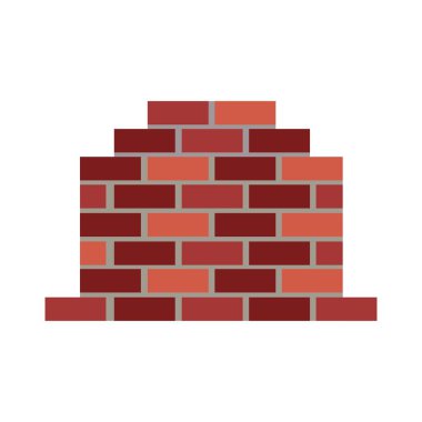 tuğla duvar simgesi logo vektör tasarım şablonu