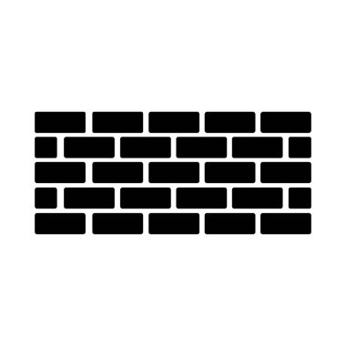 tuğla duvar simgesi logo vektör tasarım şablonu