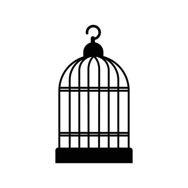 Pássaro Gaiola Ícone Logotipo Vetor Modelo Design —  Vetores de Stock