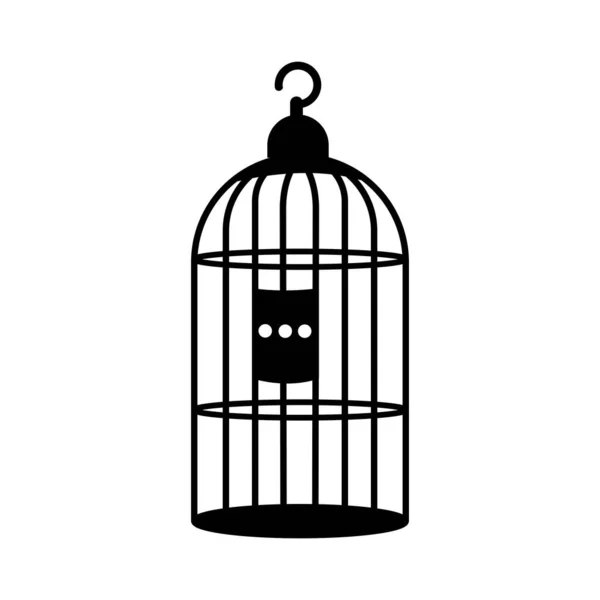 Vogelkäfig Symbol Logo Vektor Design Vorlage — Stockvektor