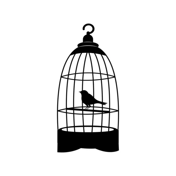 Kuş Kafesi Simgesi Logo Vektör Tasarım Şablonu — Stok Vektör